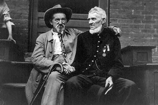 Opposing Civil War Veterans Met In Peace 50 Years After The Battle Of ...